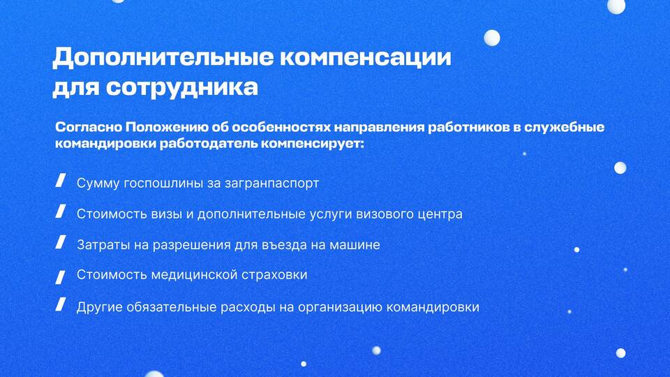Что входит в оплату командировочных расходов