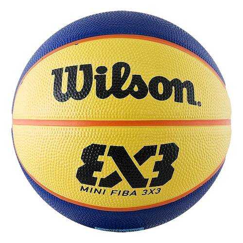 Баскетбольный мяч Wilson FIBA 3x3 Mini Rubber Basketball №3 blue/yellow в Триал-Спорт