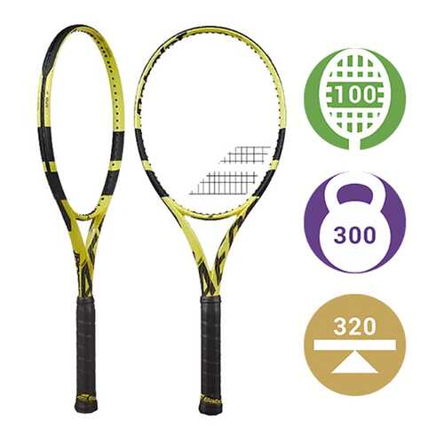 Ракетка для большого тенниса Babolat Pure Aero Plus 2019 DA69 черная/желтая в Триал-Спорт