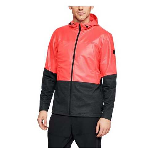 Куртка Under Armour Hybrid Windbreaker Hooded FZ, 986 красная/черная, SM в Триал-Спорт