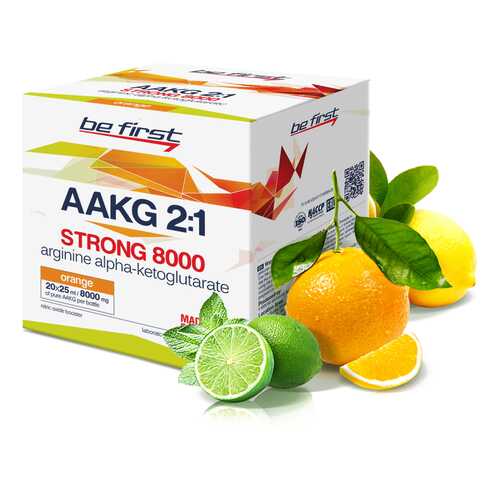 Be First AAKG 8000 Strong 20 ампул по 25 мл цитрусовый микс в Триал-Спорт