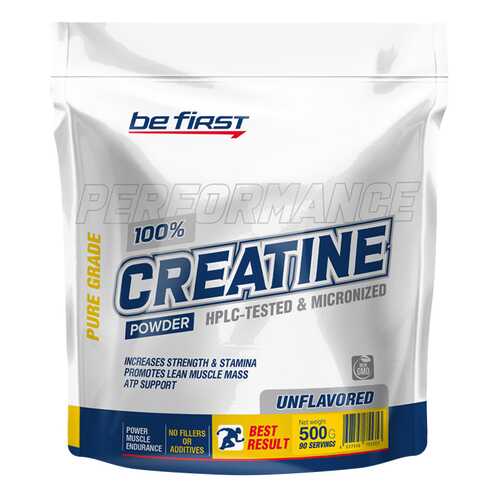 Креатин Be First Micronized CREATINE monohydrate powder, пакет 300г в Триал-Спорт