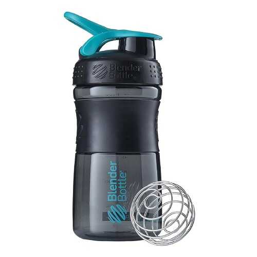 Шейкер Blender Bottle SportMixer 1 кам. 591 мл черный, морской голубой в Триал-Спорт