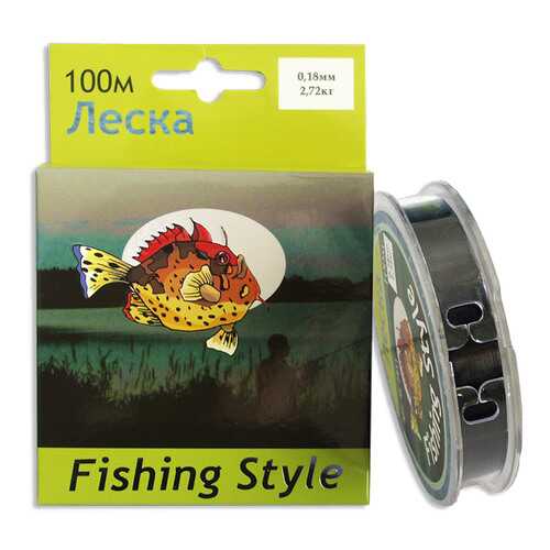 Леска монофильная Fishing Style RL2911 0,18 мм, 100 м, 2,72 кг в Триал-Спорт