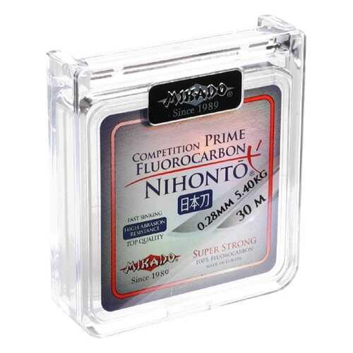 Леска монофильная Mikado Nihonto Fluorocarbon Prime 0,28 мм, 30 м, 5,4 кг в Триал-Спорт