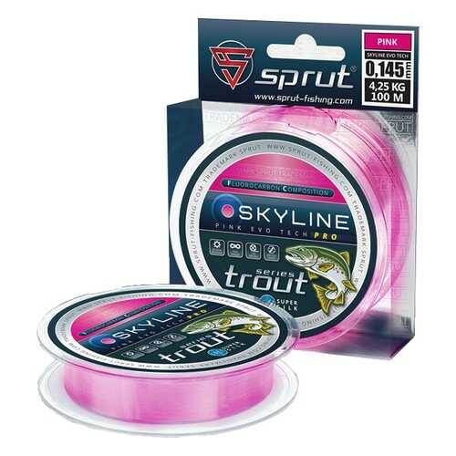 Леска монофильная Sprut Skyline Evo Tech Pro Pink 100 м, 0,455 мм, 16,75 кг в Триал-Спорт