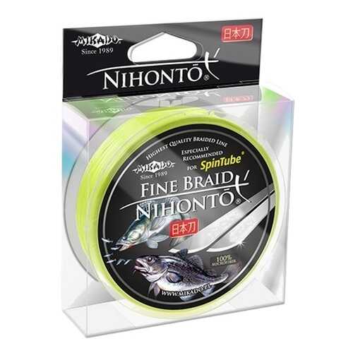 Леска плетеная Mikado Nihonto Fine 0,12 мм, 150 м, 8,8 кг fluo в Триал-Спорт