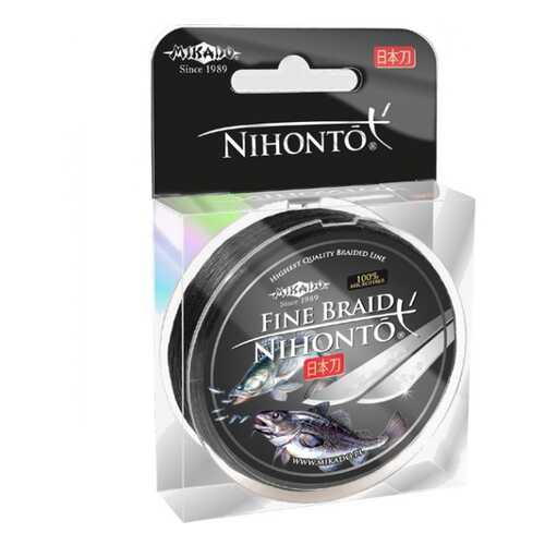 Леска плетеная Mikado Nihonto Fine 0,14 мм, 15 м, 9,7 кг black в Триал-Спорт