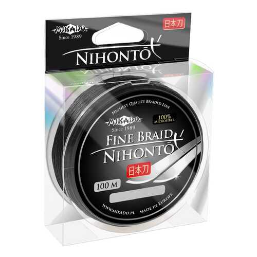 Леска плетеная Mikado Nihonto Fine 0,16 мм, 100 м, 12,5 кг black в Триал-Спорт