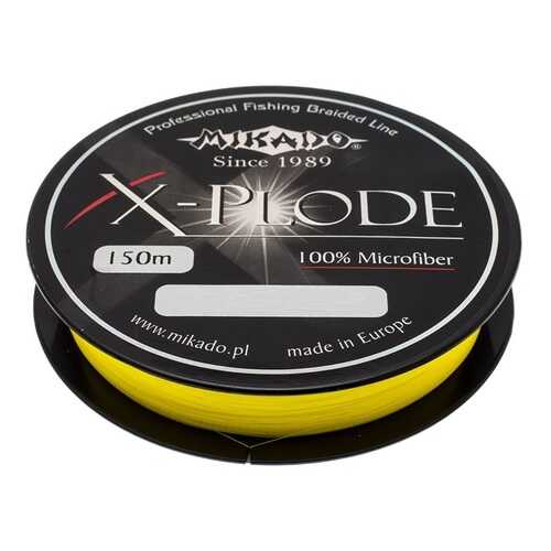 Леска плетеная Mikado X-Plode 0,12 мм, 150 м, 12 кг yellow в Триал-Спорт