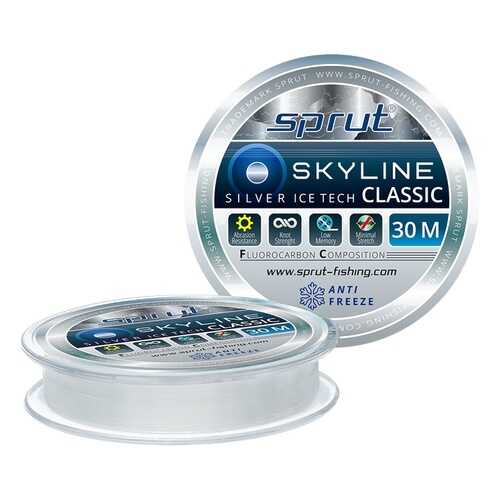 Леска монофильная Sprut Skyline Classic Silver, 30 м, 0,105 мм, 1,95 кг в Триал-Спорт