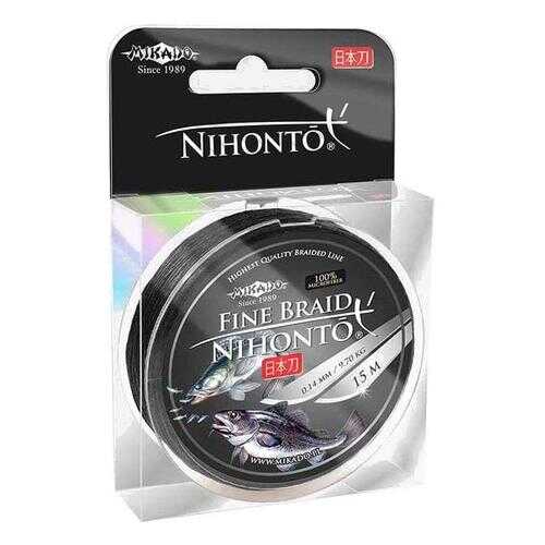 Шнур плетеный Mikado Nihonto Fine Braid 0,08 мм, 15 м, 4,95 кг black в Триал-Спорт