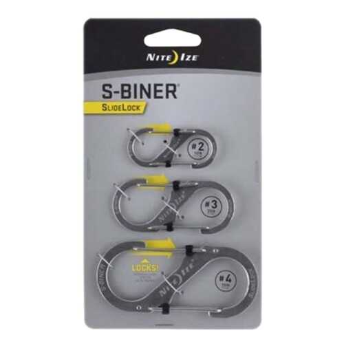 Набор карабинов Nite Ize S-Biner SlideLock 3 Pack Stainless LSBC-11-R6 в Триал-Спорт