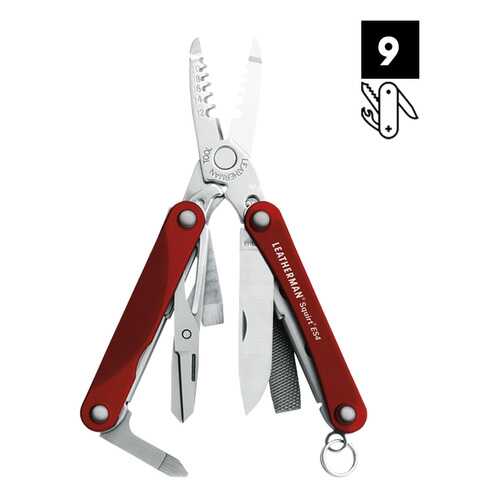 Мультитул Leatherman Squirt ES4 красный 9 опций в Триал-Спорт