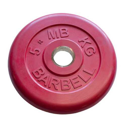 Barbell d 31 мм цветной 5,0 кг (красный) в Триал-Спорт