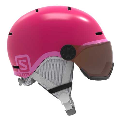 Горнолыжный шлем детский Salomon Grom Visor 2019, розовый, M в Триал-Спорт