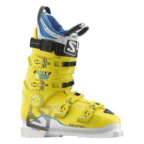 Горнолыжные ботинки Salomon X Max 130 2017, white/yellow, 24.5 в Триал-Спорт